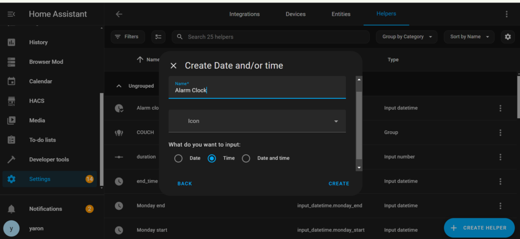 Time helper home assistant