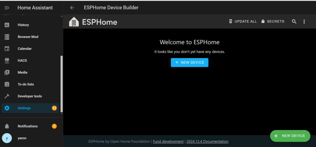 home assitant esphome