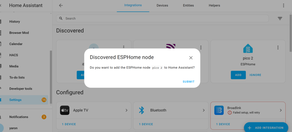 esphome home assistant